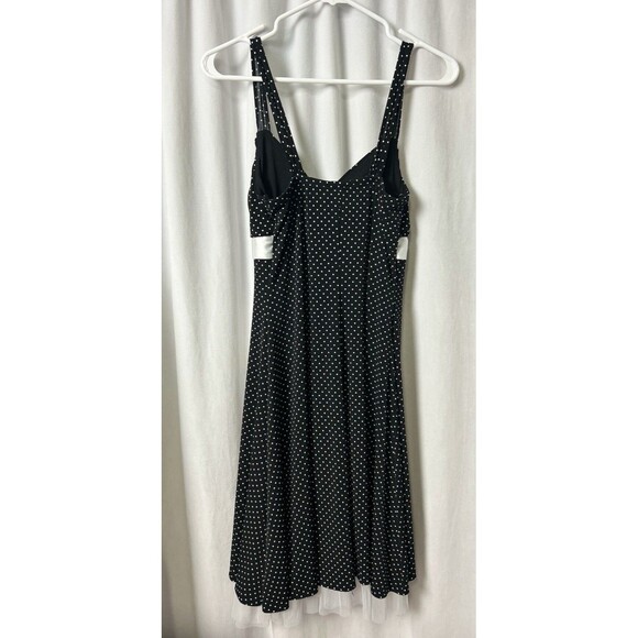 Vtg Y2K My Michelle Polka Dot Babydoll Stretch Dress Sz M Fairy Gothic Pinup - Picture 4 of 4